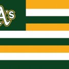 Oakland Athletics Flag Yellow White Green stripe Flag 3' x 5' FT
