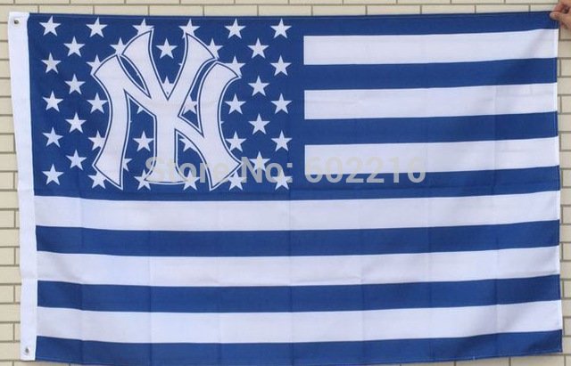 New York Yankees with modified US Flag Banner Flying Flag 3ft x 5ft