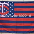 Minnesota Twins USA Star and Stripes Outdoor Flag 3ft x 5ft