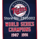 Minnesota Twins World Series Baseball Banner Flag Polyester grommets 3x5 ft