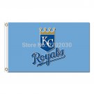 Blue Design KC Kansas City Royals Flag Baseball Fans Team Banners 3x5 ft