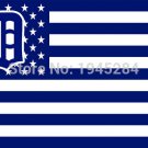 Detroit Tigers with US Stars Stripes Flag Banner New 3x5FT 90x150CM