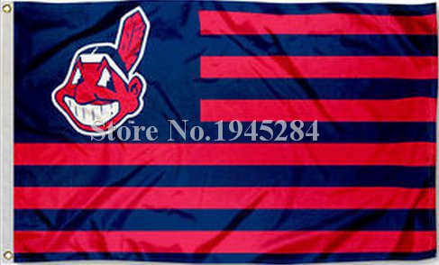 Cleveland Indians US Stripes Flag New 3x5ft 90x150cm Polyester Flag