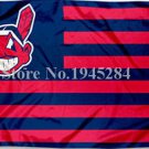 Cleveland Indians US Stripes Flag New 3x5ft 90x150cm Polyester Flag