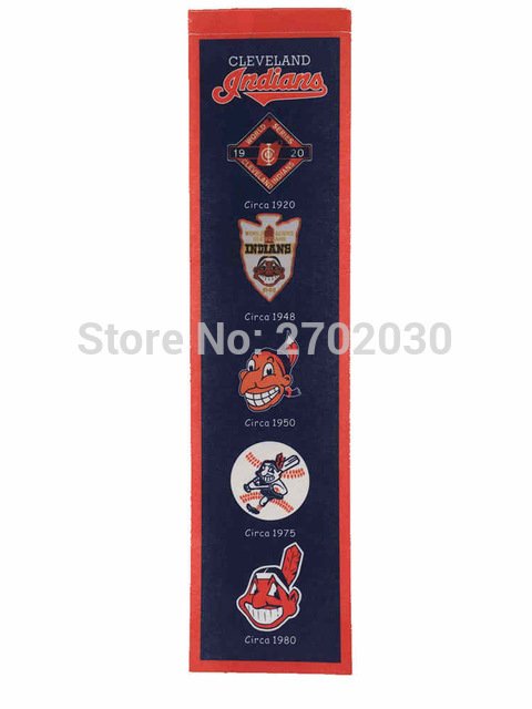 Cleveland Indians Rectangle Heritage Flags Banners With String Felt Pennats
