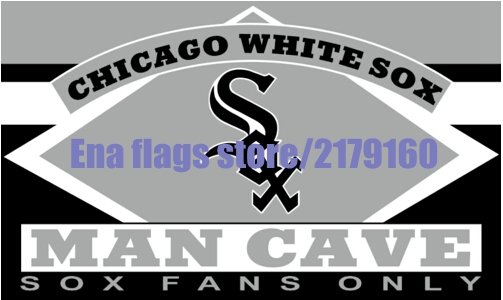3ftx5ft Digital Printed 100% Polyester Chicago White Sox Man Cave Flag