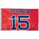 Boston Red Sox Pedroia Player Jersey American Baseball College Flag 3X5 ft