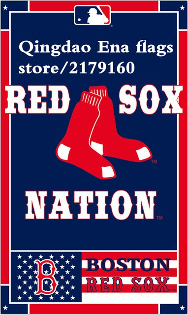 3x5ft digital printed Red Sox Boston Nation Flag With Metal Grommets