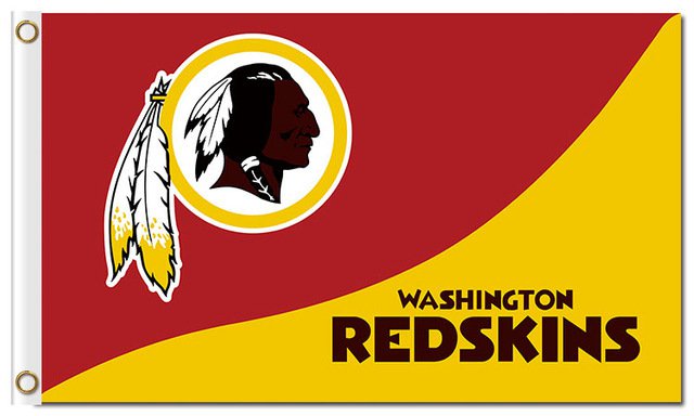 Washington Redskins 3x5ft polyester digital printing flag with Metal Grommets