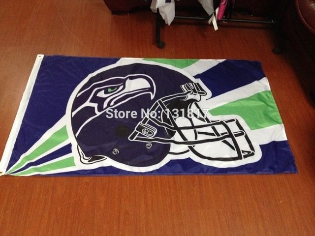 seattle seahawks helmet lighting flag 3x5 ft
