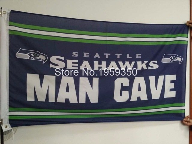 Seattle Seahawks Man Cave Flag 3ft x 5ft Polyester Banner flag
