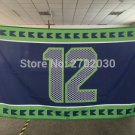 Seattle 12th MAN Outdoor Banner Flag 3ft X 5ft World Series Football Team
