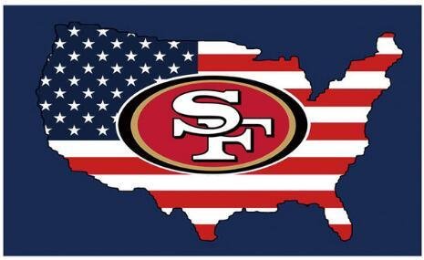 San Francisco 49ers Double Side Digital Print US Stars And Stripes 3x5 ft