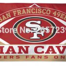 San Francisco 49ers fans only man cave Flag 3x5FT banner 100D 150X90CM