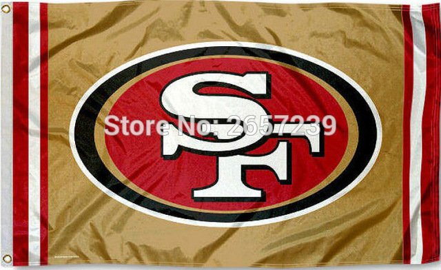 San Francisco 49er gold column logo Flag 3x5FT banner150X90CM 100D