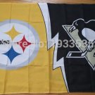 Pittsburgh Penguins vs Pittsburgh Steelers Banner Flag 3x5 ft