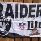 Oakland Raiders Miller Lite NATION Banner Flag Polyester 3x5 ft
