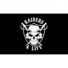 raiders 4 life Flag 3ft x 5ft Polyester Banner 90x150cm with two grommets