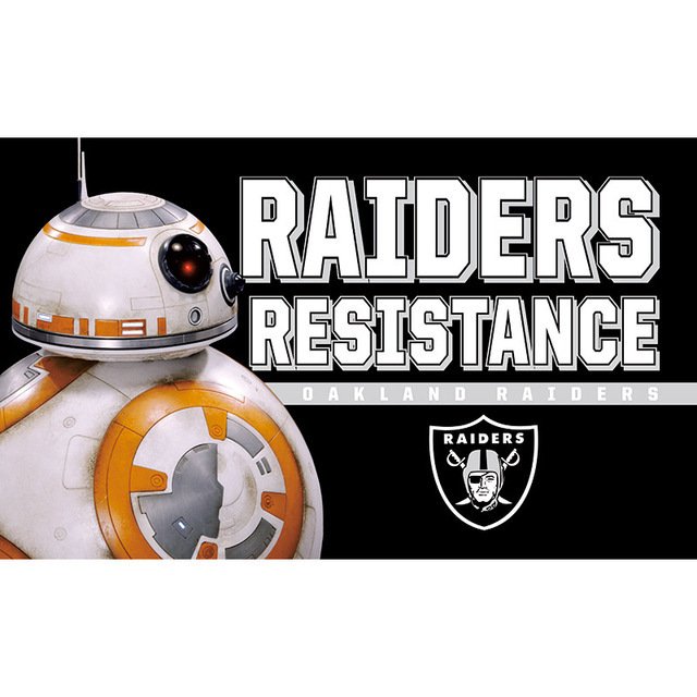 Oakland Raiders BB-8 digital printing wars flag 100D Polyester 90x150cm