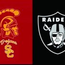 R4L Oakland Raiders Flag 3ftx5ft Banner 100D Polyester Flag