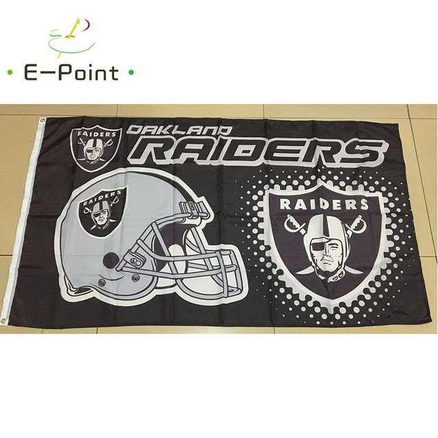Oakland Raiders 3ft*5ft (90*150cm) Size Decoration Flag Banner
