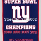 New York Giants Super Bowl Champions Hockey Flag Polyester grommets 3 x 5 ft