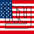3x5 ft Hollow Out Shape with USA New York Giants flag