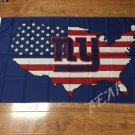 3x5FT New York Giants flag with American banner flag 100D Polyester flag