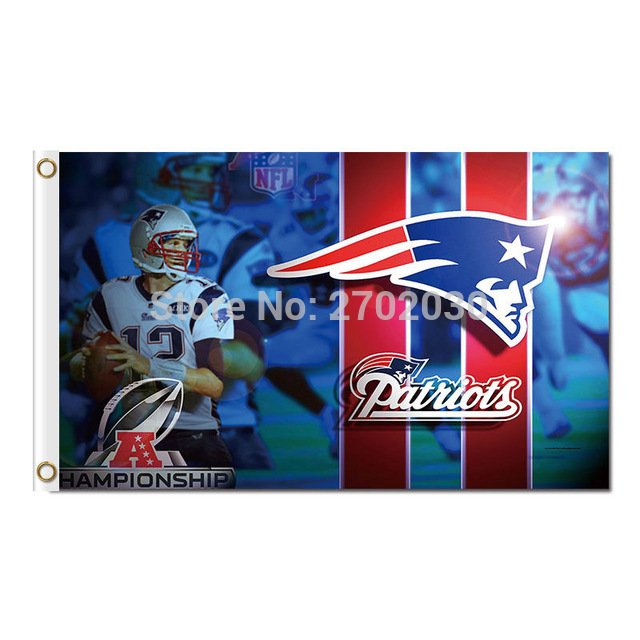 Tom Brady Custom Gillette New England Patriots Flag Football 3ft X 5ft