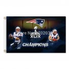 Tom Brady Julian Edelman Patriots Flag World Series Champions Football 3x5 ft