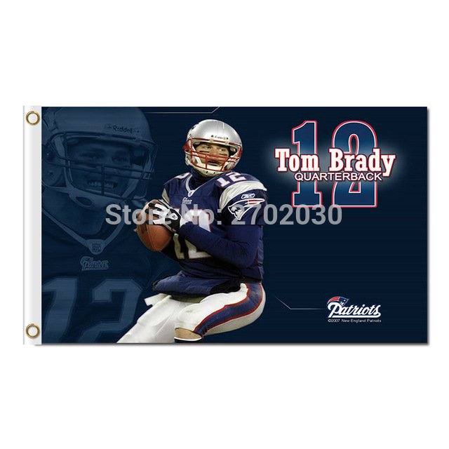 12 Th Tom Brady Quarterback Flag Super Bowl World Series Champions 3x5 ft