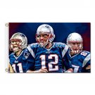 11 12 87 Tom Brady Rob Gronkowski Julian Edelman New England Patriots Flag