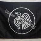 Raven Viking Red Black Flag hot sell good 3X5FT 150X90CM