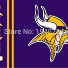 Minnesota Vikings Wordmark Flag Banner 3x5ft 90x150cm