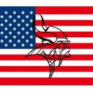 3x5 ft Hollow Out Shape with USA Minnesota Vikings flag