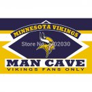Minnesota Vikings Fans Only Flag MAN CAVE Banner Flag 3ft X 5ft