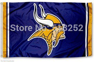 Minnesota Vikings Flag 3x5 FT Banner 100D Polyester flag