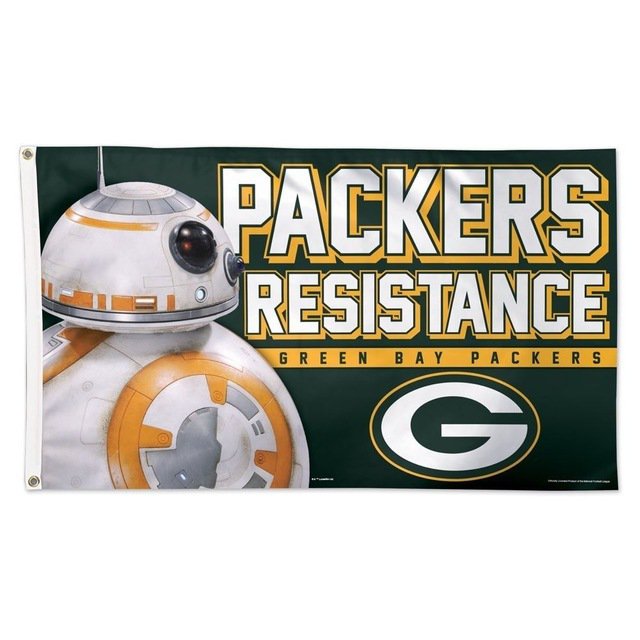 Green Bay Packers Star Wars BB8 FALCONS RESISTANCE 3x5 ft
