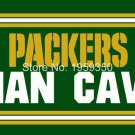 Green Bay Packers Man Cave flag 3ftx5ft Banner 100D Polyester metal Grommets