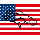 3x5 ft Hollow Out Shape with USA Denver Broncos flag with 100D Polyester