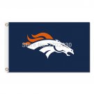 Denver Broncos Banner Flag Blue Background Super Bowl Champions 3x5 ft
