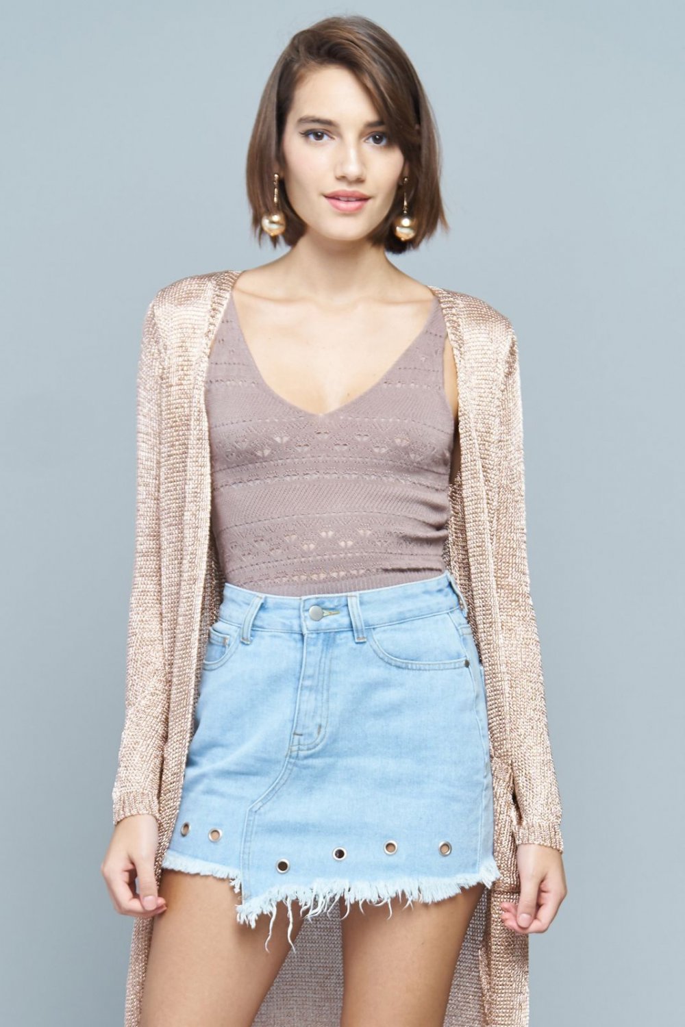 Distressed Knit Crop Top