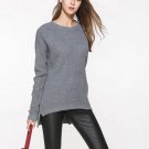 Womens Round Neck Grey Sweater in Small