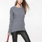 Womens Round Neck Grey Sweater Medium