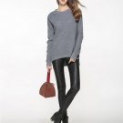 Womens Grey Round Neck Sweater Large
