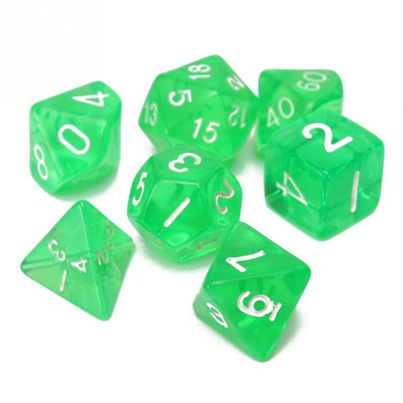 1 set of 7 sided dice D4 D6 D8 D10 D12 D20 for MTG RPG D&D Poly Dice ...