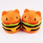 1PC Soft Jumbo Cartoon Cat Hamburger Cartoon Squishy Slow Rising Squeeze Toy