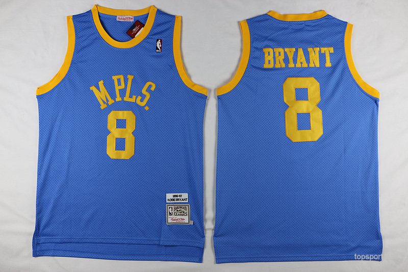 Los Angeles Lakers 8 Kobe Bryant Hockey Jerseys color blue 3