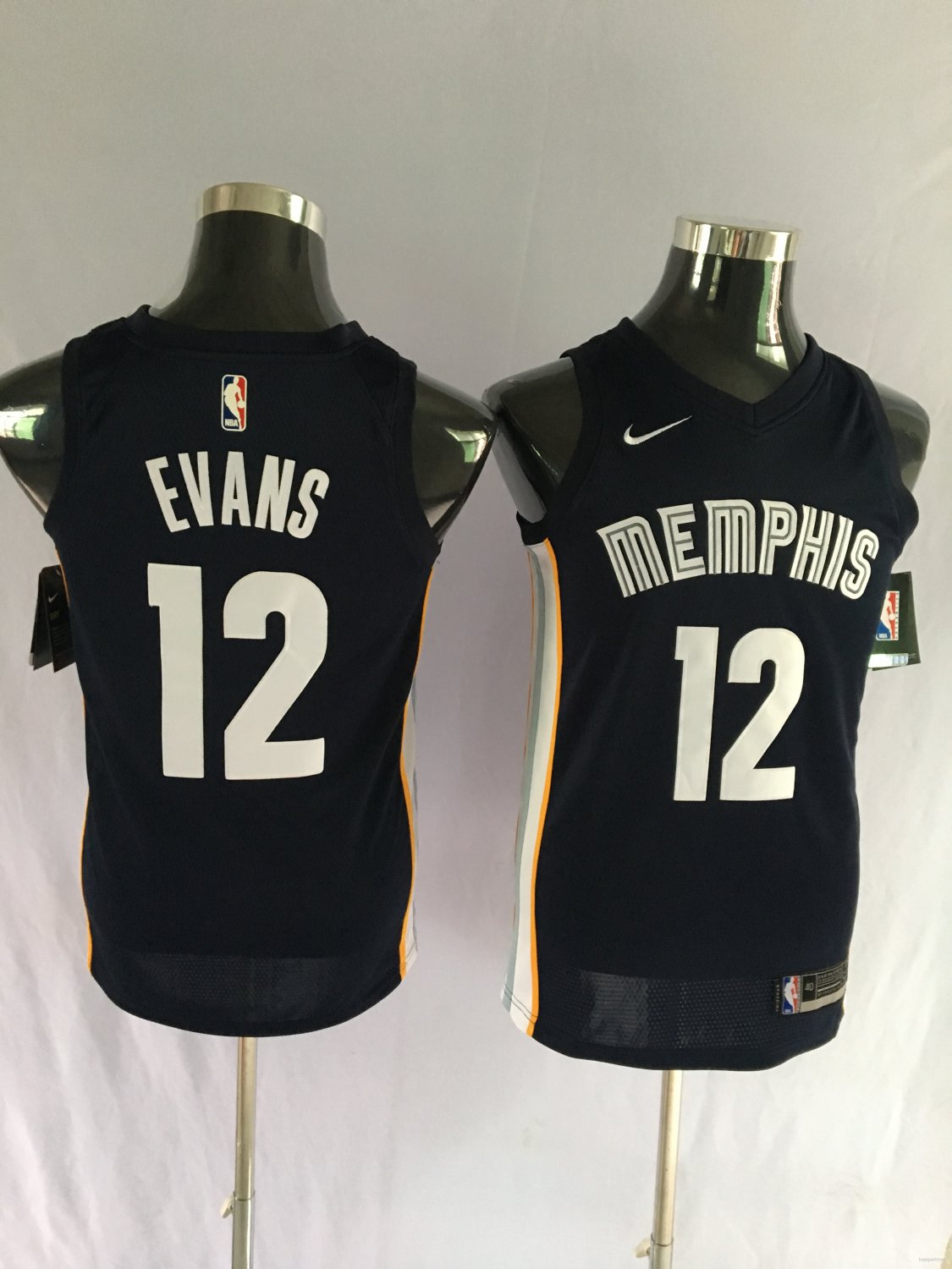 Memphis Grizzlies 12 Tyreke Evans basketball Jerseys color black