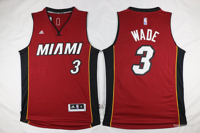 Miami Heat 3 Dwyane Wade basketball Jerseys color red